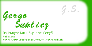 gergo suplicz business card